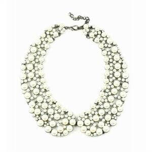 NEW EYE CANDY LOS ANGELES women's diana collar necklace in white